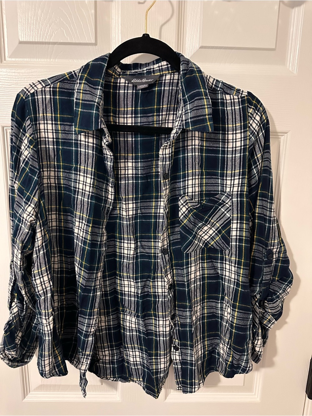 Eddie Bauer Women’s Plaid Button-Up Shirt